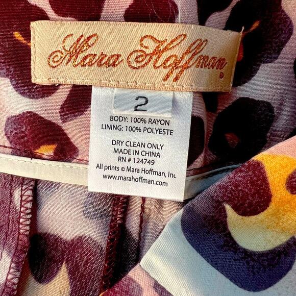 NWT Mara Hoffman animal print purple leopard print size 2 - Picture 6 of 6